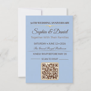 Golden Anniversary Invite Elegant Love Gala