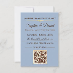 Golden Anniversary Invite   Elegant Love Gala