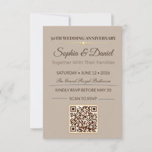 Golden Anniversary Invite Elegant Love Gala