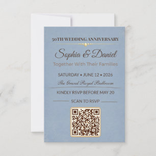 Golden Anniversary Invite Elegant Love Gala