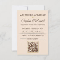 Golden Anniversary Invite | Elegant Love Gala