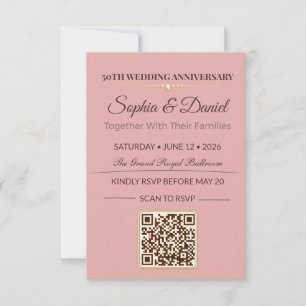 Golden Anniversary Invite Elegant Love Gala