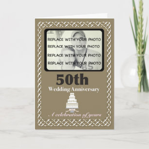 Golden Anniversary Photo Invitation Template