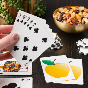Golden Apple Bright Yellow Fruit Playing Cards