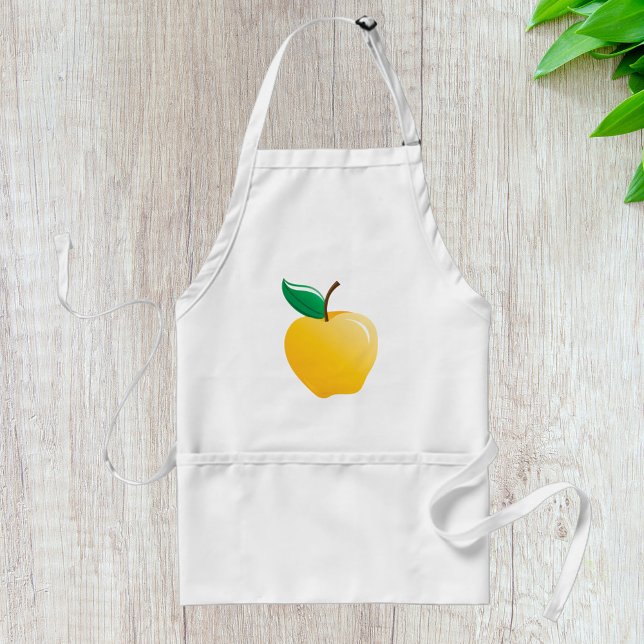 Golden Apple Bright Yellow Fruit Standard Apron (Creator Uploaded)