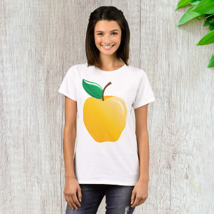 Golden Apple Bright Yellow Fruit T-Shirt