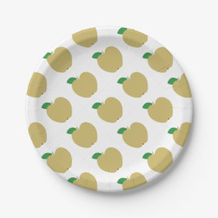 Golden Apple Paper Plate