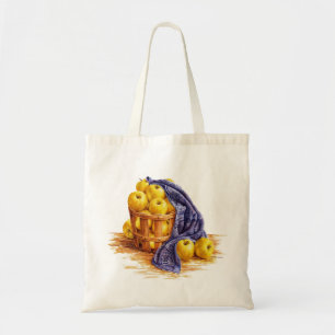 Golden Apples in Basket Tote Bag