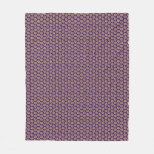 Golden Apples Pattern Purple Fleece Blanket