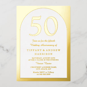 Golden Arch 50th Wedding Anniversary Gold