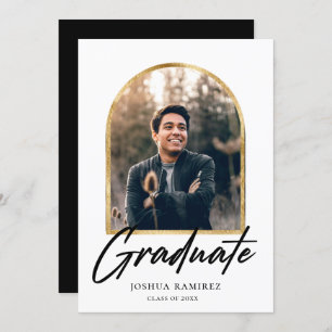 Golden Arch Photo Frame Graduation Announcement