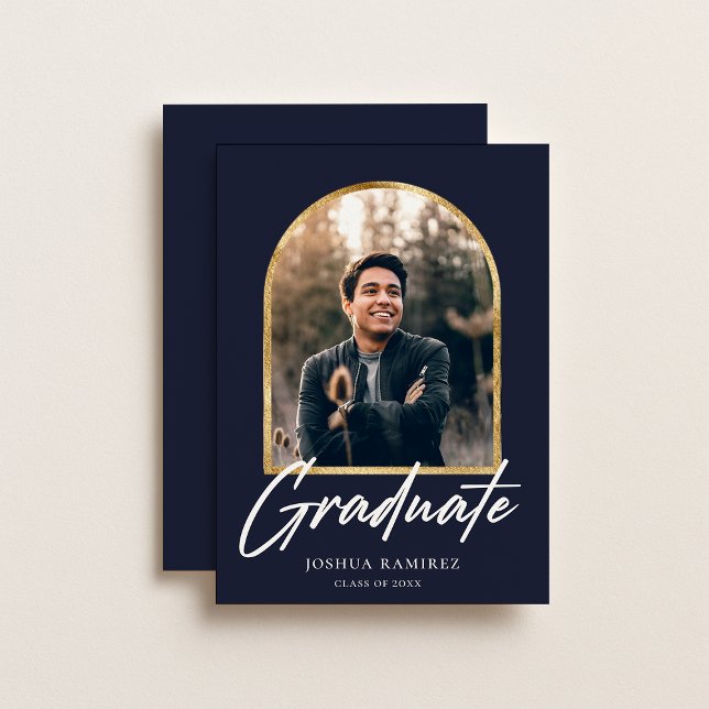 Golden Arch Photo Frame Graduation Announcement  (Creator Uploaded)