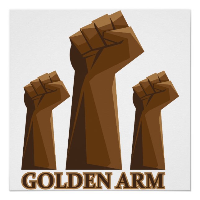 Golden Arm Expert Pipe Welder Gift Poster (Front)