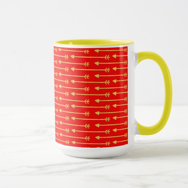 Golden Arrow Pattern Mug (Right)