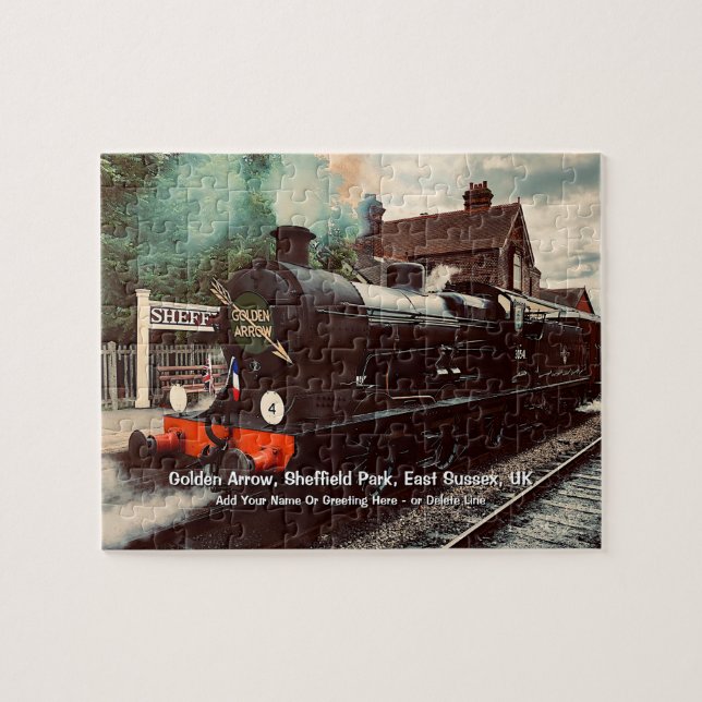 Golden Arrow Sheffield Park UK -  Add Name         Jigsaw Puzzle (Horizontal)