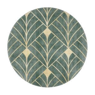 Golden Art Deco: Luxurious Seamless Style Cutting Board