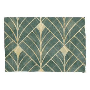 Golden Art Deco: Luxurious Seamless Style Pillowcase