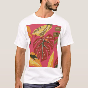Golden Art Deco Nature Wallpaper T-Shirt