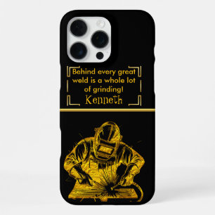 Golden Art of Welding iPhone 16 Pro Max Case