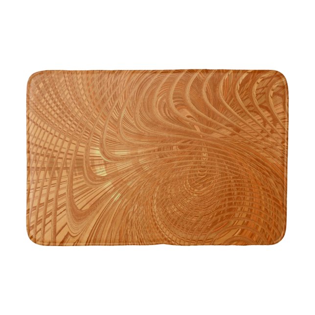 Golden Art Waves Bath Mat (Front)