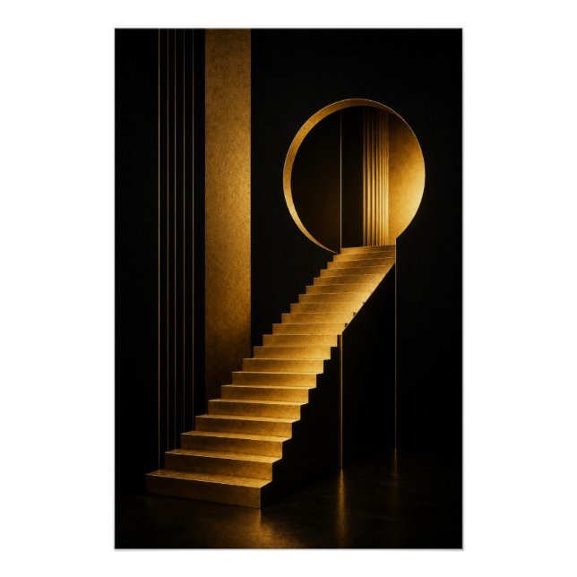 Golden Ascension Wall Art Poster (Front)