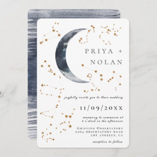 Golden Astrology Wedding Invitation