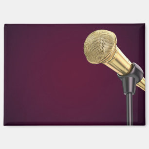 Golden audio microphone magnet