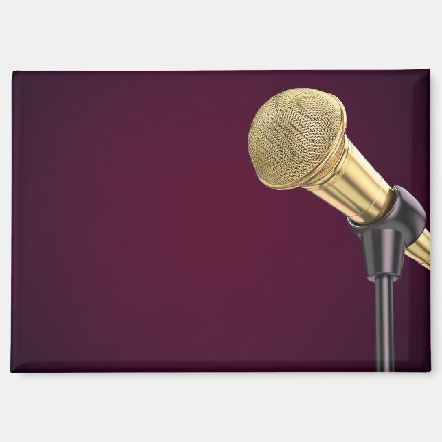 Golden audio microphone magnet (Front)