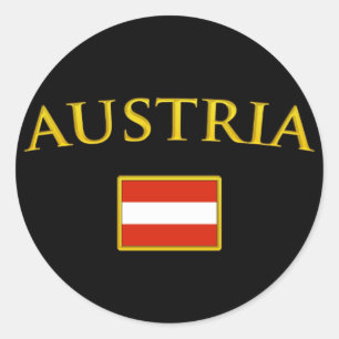 Golden Austria Classic Round Sticker