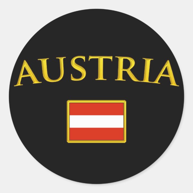 Golden Austria Classic Round Sticker (Front)