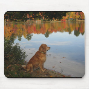 Golden Autumn at the Lake Mouse Pad