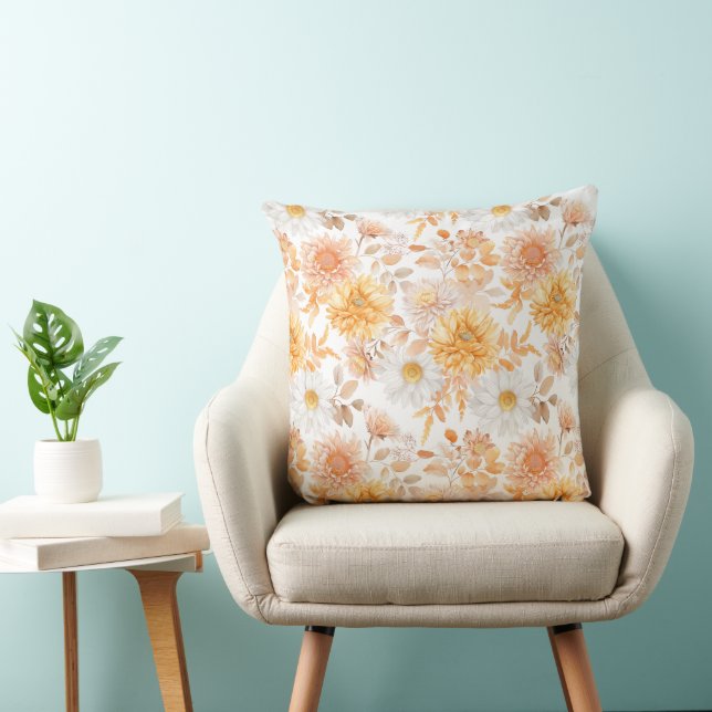 Golden Autumn Blooms Cushion (Chair)
