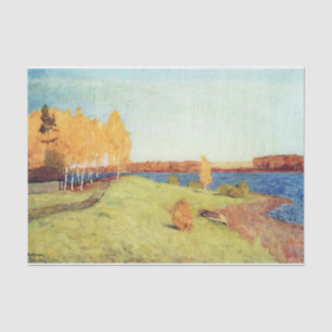 Golden Autumn by Isaac Levitan Tissue Paper