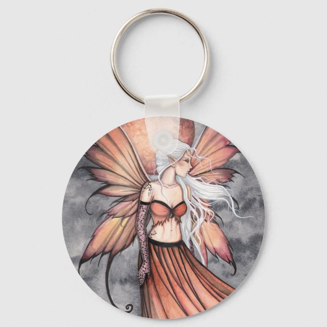 Golden Autumn Fairy Key Ring (Front)