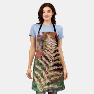 Golden Autumn Fern Leaf Specimen Apron