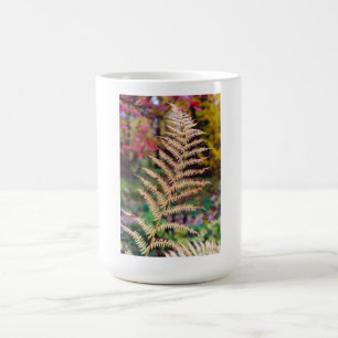 Golden Autumn Fern Leaf Specimen Coffee Mug