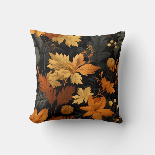 Golden Autumn Foliage Cushion (Front)