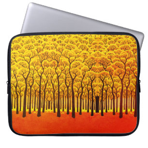 Golden Autumn Forest Laptop Sleeve