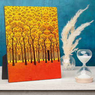 Golden Autumn Forest Plaque