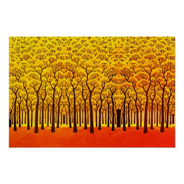 Golden Autumn Forest Poster (Front)