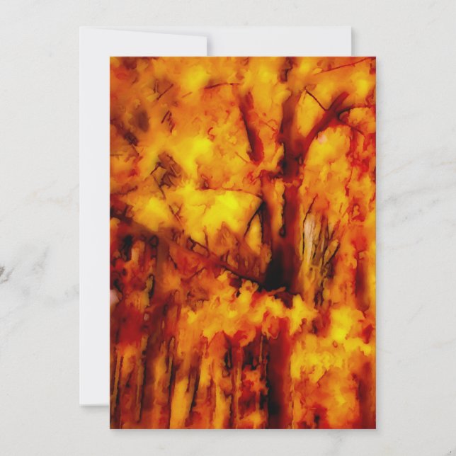 Golden Autumn Impressions Thank You Card (Front)