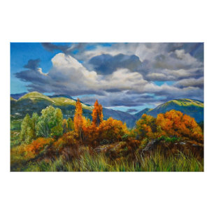 Golden Autumn in the Mountains Photo Print