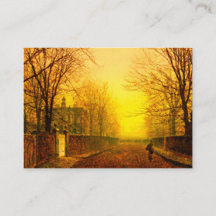 Golden Autumn John Atkinson Grimshaw Enclosure Card