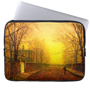 Golden Autumn John Atkinson Grimshaw Laptop Sleeve