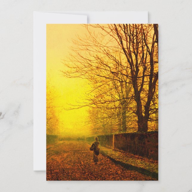 Golden Autumn John Atkinson Grimshaw Save The Date (Front)