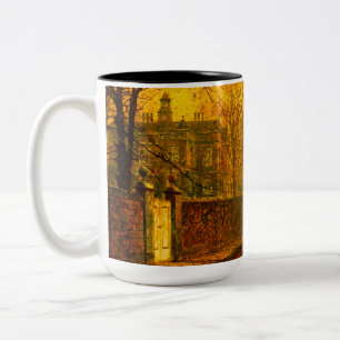 Golden Autumn John Atkinson Grimshaw Two-Tone Coffee Mug