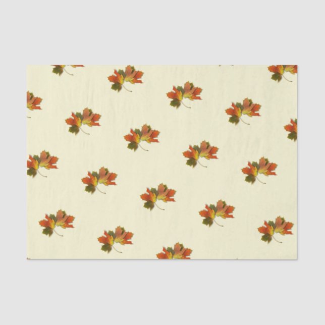 Golden Autumn Leaves Tissue Paper (Front)