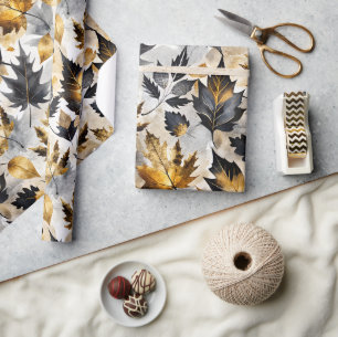 Golden Autumn Season Wrapping Paper