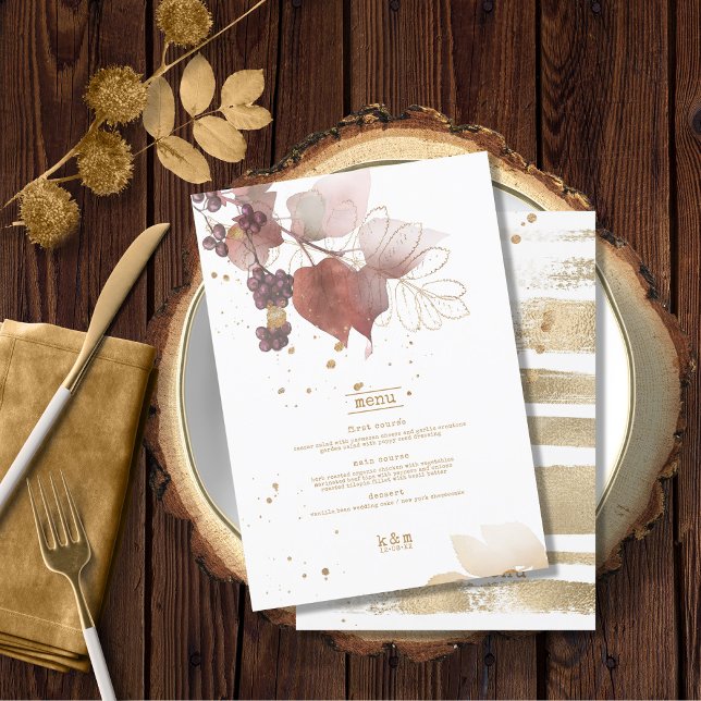 Golden Autumn Wedding Berries ID655 Menu (Creator Uploaded)