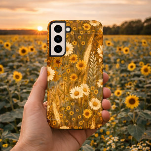 Golden Autumn Wildflower - Rustic Fall Samsung Galaxy Case